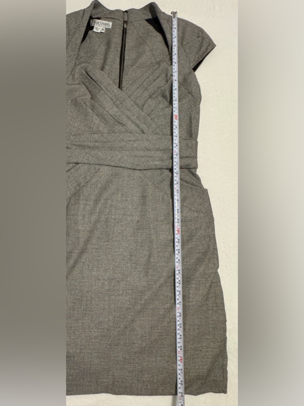 NEW Kay Unger Gray Wool/Viscose Blend Dress Size 14 - Picture 11 of 11